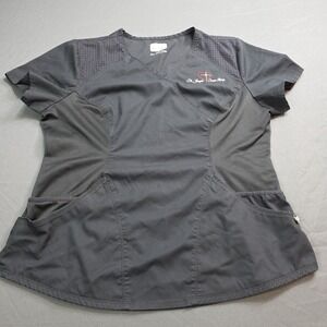 Cherokee Luxe Size‎ L Black Scrub St. Joseph Senior Living Embroidered